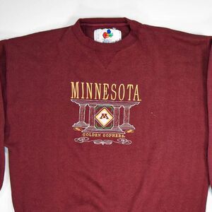 Vintage Minnesota Gophers Embroidered Crewneck Sweatshirt - M